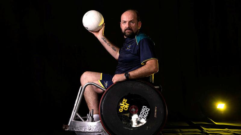 Invictus Games Team Australia competitor James Barker at the Sydney Academy of Sport and Recreation, Narrabeen NSW. 