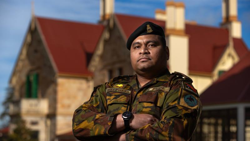 Papua New Guinea Defence Force officer Captain Jonathan Tegabwasa