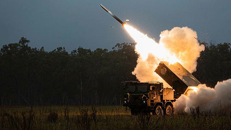 The Republic of Korea Armed Forces fires a K239 Chunmoo during Talisman Sabre at Shoalwater Bay Training Area. 