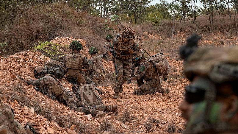 Australian, Fijian and French soldiers from Battle Group Ram clear an objective during Exercise Talisman Sabre 23. Photos: Corporal Nicole Dorrett