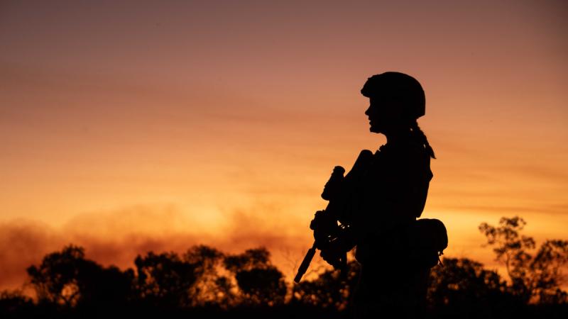Australian Army soldiers from units across 13th Brigade work with security elements of the Royal Australian Air Force protecting people and critical infrastructure at RAAF Base Curtin as part of Exercise Talisman Sabre 2023 at Derby, Western Australia