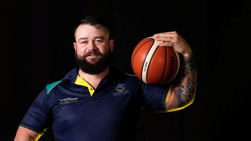 Invictus Games Team Australia competitor Xavier Green at the Sydney Academy of Sport and Recreation, Narrabeen NSW. 