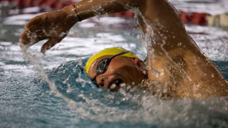 Karl Woodward swim training