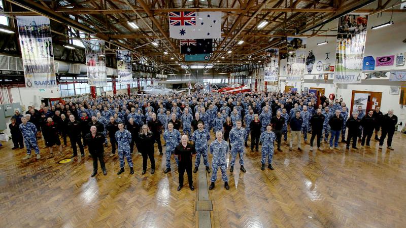 RAAF School of Technical Training staff group photo.