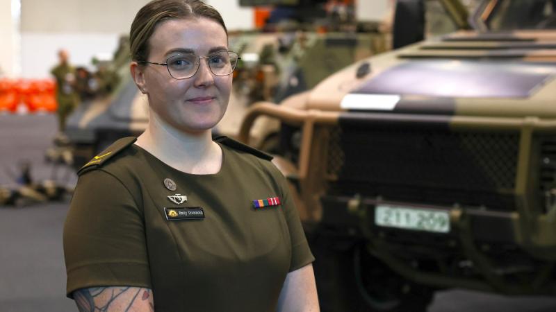 Lance Corporal Emily Drummond at the 2023 Chief of Army Symposium in Perth.