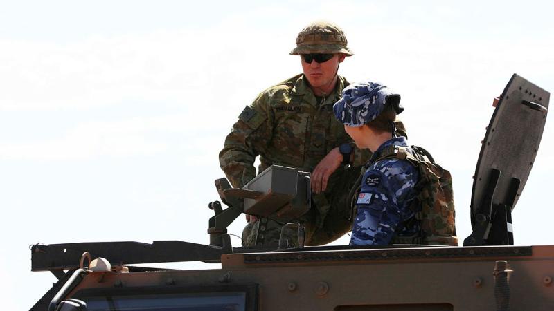 An Australian Air Force Cadet enjoys a PMV ride.