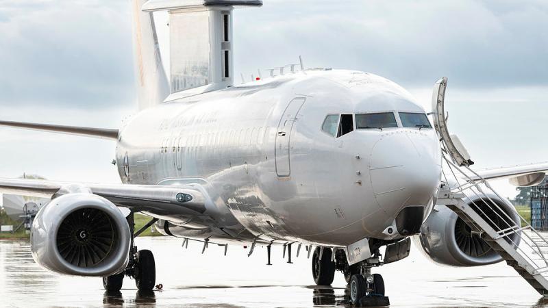 RAAF E-7A Wedgetail from 2 Squadron on Exercise Alon as part of Indo-Pacific Endeavour 2023.