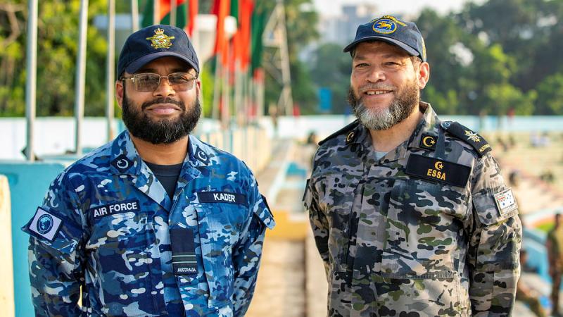  Chaplain Abdul Kader and Chaplain Majidih Essa during a visit to Bangladesh.