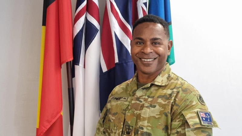 Warrant Officer Class Two Keven Jones at the ADF Careers centre in Maroochydore, Queensland.