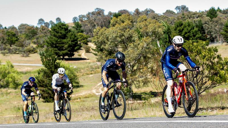Cyclers at the National Cycling Carnival near Stromlo Forest Park (SFP) Canberra.