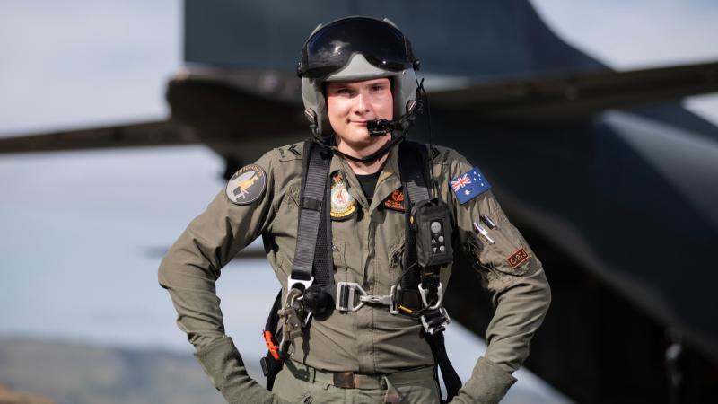 Loadmaster Corporal Mitchell Hordern from 35 Squadron during Operation Solania in Honiara, Solomon Islands.