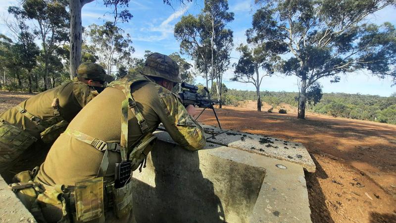 Soldiers training at 13th Brigade in preparation of Rifle Company Butterworth Rotation 142. 