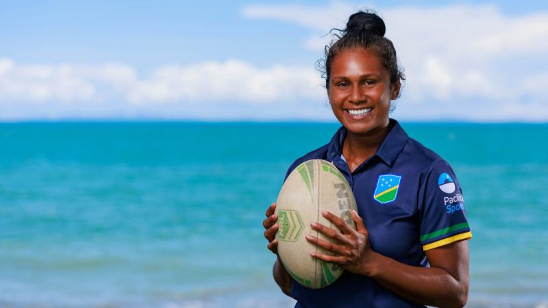 Australian Army soldier Private Jessica Sami at the 2023 Pacific Games in Honiara, Solomon Islands.