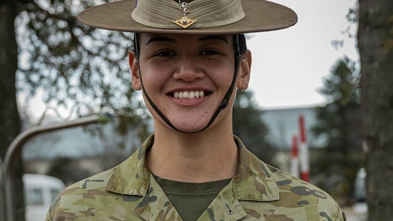  Australian Army soldier Signaller Wikitoria 'Tori' Kirkby on Exercise Yama Sakura 85 in Chitose, Japan. 