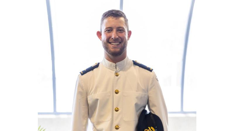 Officer Cadet Kristian Veal graduated from the Australian Defence Force Academy, completing his academic studies and military training.