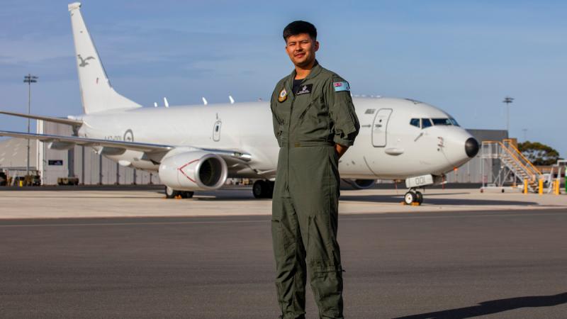 Air Force airborne electronics analyst Aircraftman Mujtaba "Mitch" Hakimi from 292 SQN at RAAF Base Edinburgh, South Australia.