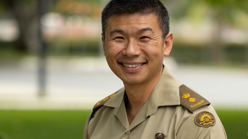 Australian Army officer Lieutenant Colonel Meng Wang.