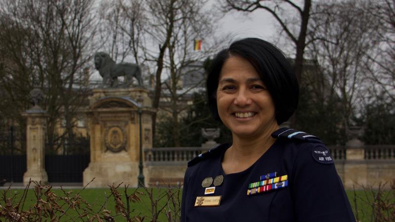 Air Vice-Marshal Di Turton in Brussels, Belgium, where she is Australia’s first female military representative to NATO and the EU.