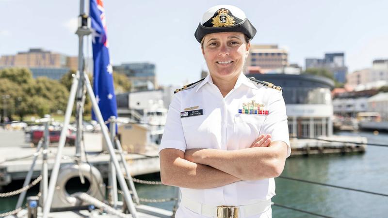Commanding Officer of HMAS Diamantina, Georgina Rae-Martin, Hobart, Tasmania. 
