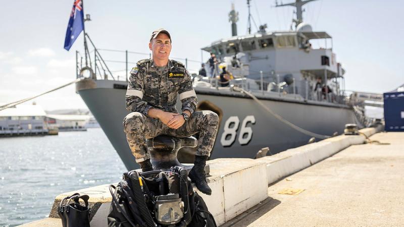 Able Seaman Clearance Diver Luke Alderton, Hobart, Tasmania.