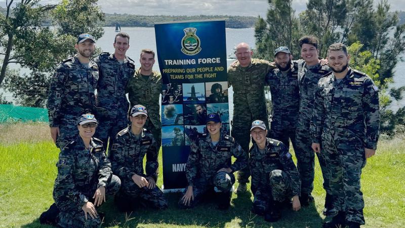 Attendees of the Maritime Warfare Officer Course at HMAS Stirling.