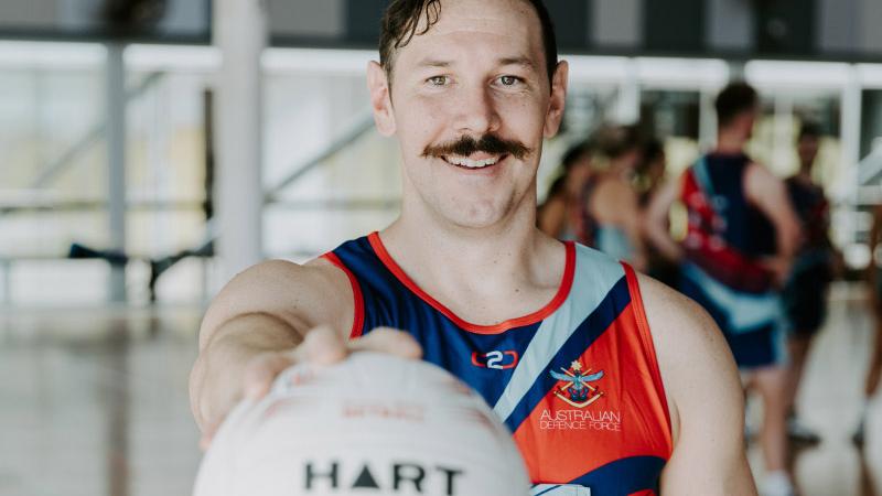 Warrant Officer Class Two Brian Reid during an ADF Netball training camp at Holsworthy Barracks, Sydney. 