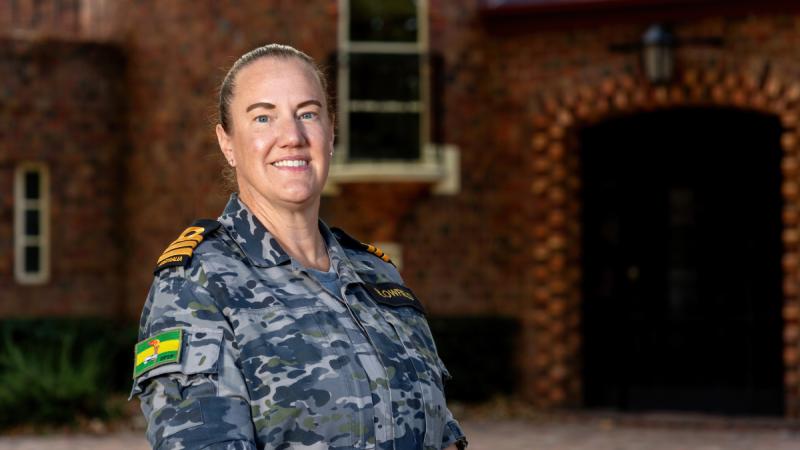 Navy Commander Jocelyn Blowfield, Commanding Officer Defence Force School of Policing, at Simpson Barracks, Victoria. 