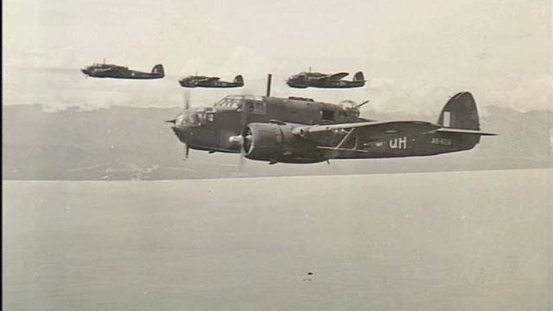 Four RAAF 100 Squadron Beaufort Bombers head for Wewak, North New Guinea, in 1945. Photo: AWM / OG3365