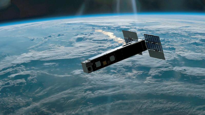 Artists impression of a US SHARC satellite in space.