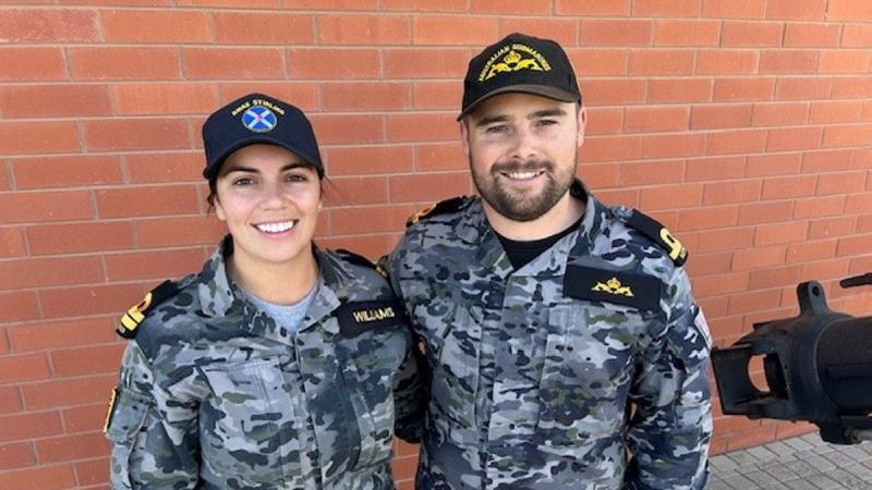 Navy duo Lieutenant Eleanor Williams and partner Matthew balance career aspirations and time together.