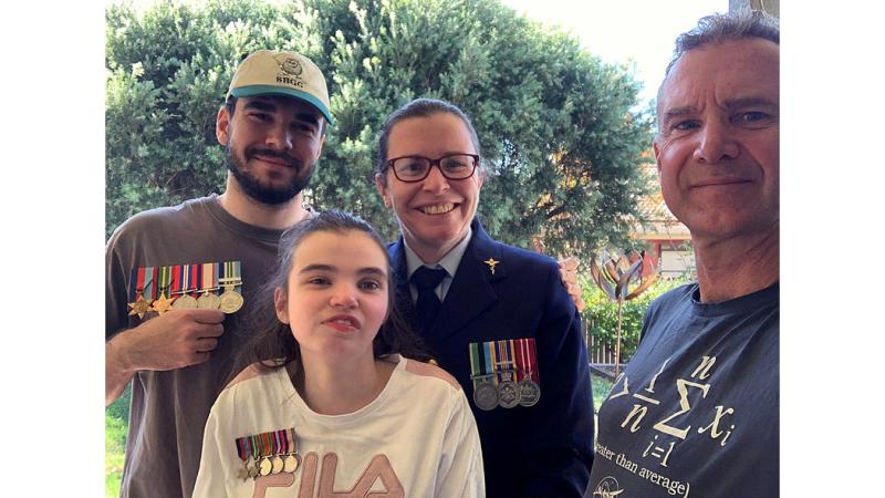 The Tillott family on ANZAC Day 2024.