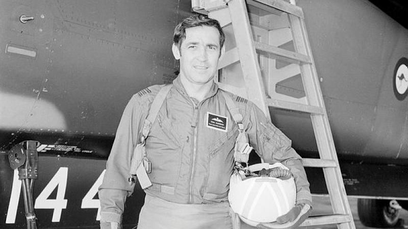 First flight in A8-144 F111 for pilot WGCDR Errol McCormack. 