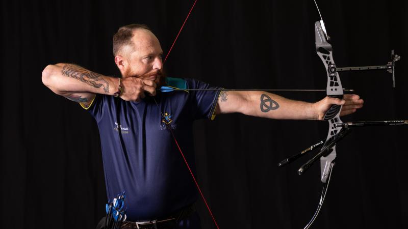 Warrior Games 2024 competitor Damien Batty at the Australian Institute of Sport, Canberra ACT.