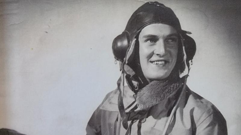 Flight Lieutenant (retd) Herbert 'Bert' Adams during his time with Bomber Command.