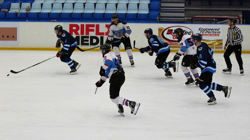 ADF ice hockey team played against the NSW Police team in Sydney. 