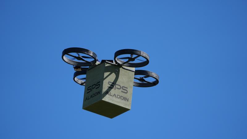 The Aladdin guidance system during a test flight.