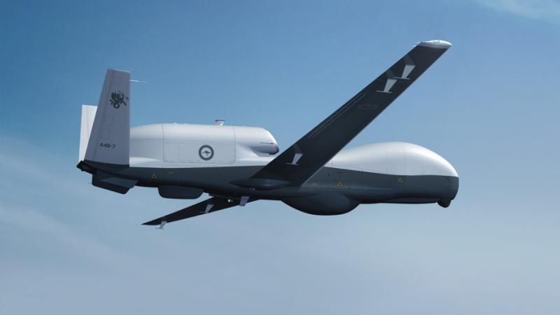 File photos of MQ-4C Triton. Courtesy of Northrop Grumman. Image has been manipulated.