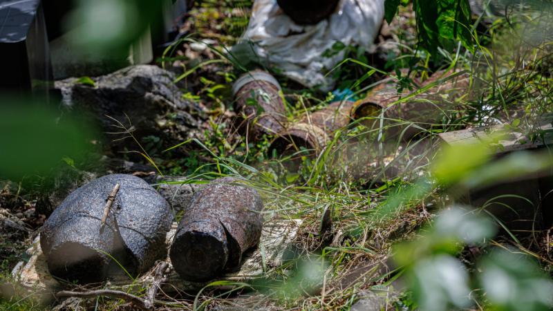 Examples of WWII explosive remnants found in the Republic of Nauru which will be disposed of during Operation Render Safe.