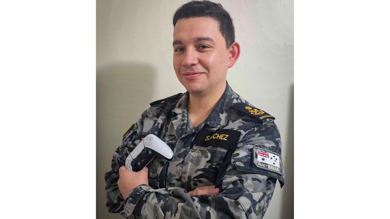 Petty Officer Dallas Sanchez stays connected with friends through the Veteran Gaming Australia community.