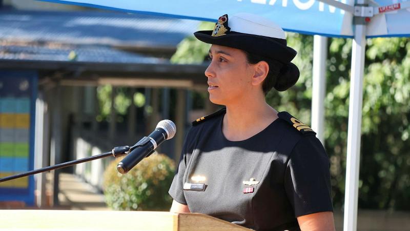 Royal Australian Naval officer Lieutenant Vaoafi Hart is Army's Head of Intelligent Automation.