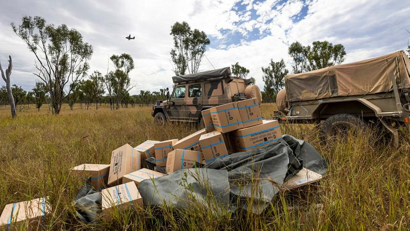 Rations for 3rd Combat Service Support Battalion after the airdrop.