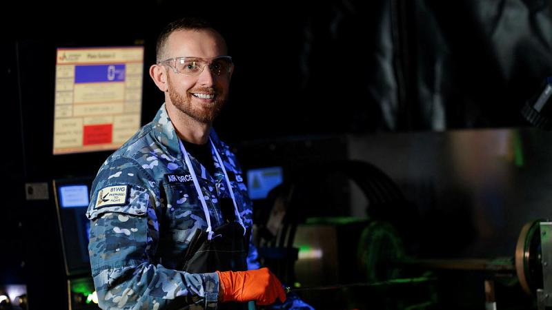 Corporal Matthew James at RAAF Base Williamtown, NSW. 