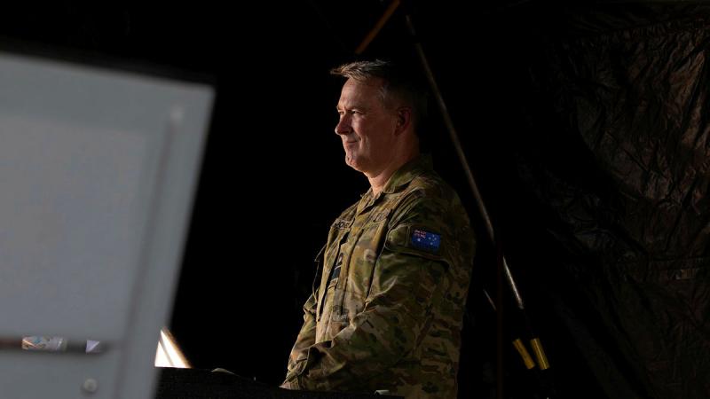 Rear Admiral Justin Jones on duty during Operation Resolute.