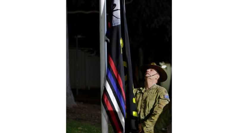 The flag of the 8th Operational Support Unit was raised by Major General David Thomae, Commander of the 2nd (Australian) Division on June 18. 