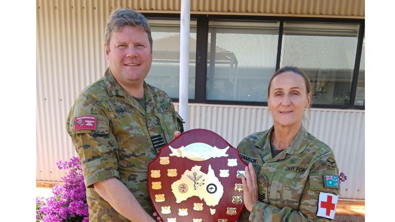 Sergeant Deborah Williamson was awarded the McCarthy Rowbottom Jones Memorial Award by Group Captain John Rollo.