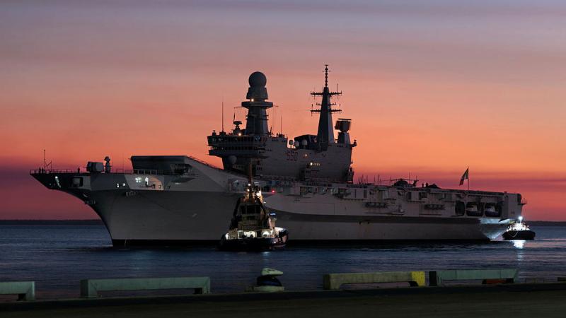 Italian Navy aircraft carrier ITS Cavour pulls alongside East Arm Wharf, Darwin, ready to participate in Exercise Pitch Black 24. 