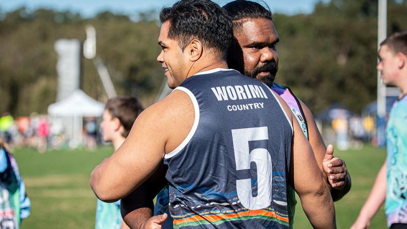 The Royal Australian Air Force touch football team from RAAF Base Williamtown played a friendly match against the Worimi community at the Port Stephens NAIDOC touch tournament at Raymond Terrace, NSW. 