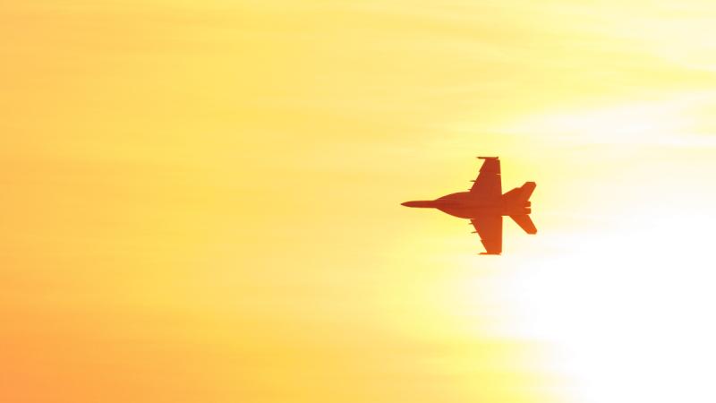 An FA-18F Super Hornet performs a handling display over Mindil Beach during Exercise Pitch Black 24. 