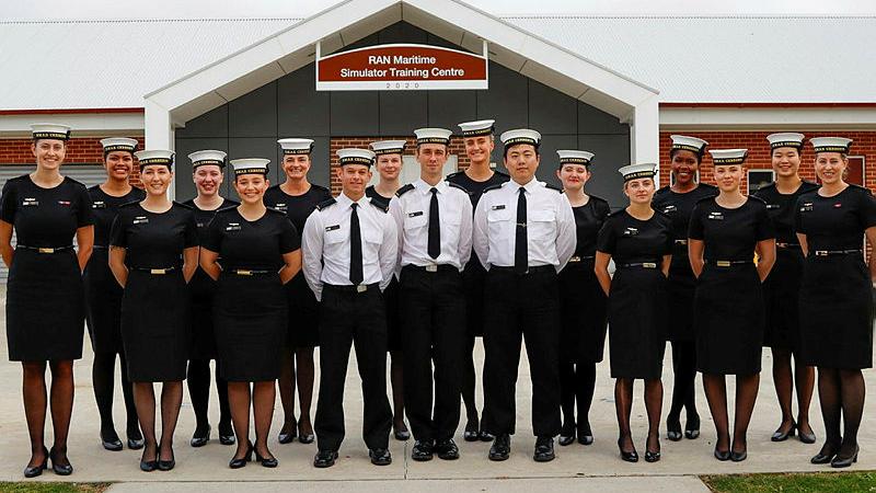 Graduates of maritime personnel operator initial employment training session 38 at HMAS Cerberus. Photo: Leading Seaman Jack Codner