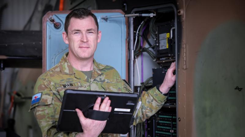 Warrant Officer Class One Benjamin Spain is a ground crew mission support standards officer within Army Aviation Command. 